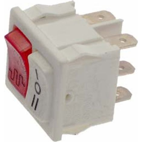 COMMUTATORE 0-1-2   INTERRUTTORE LUMINOSO DOPPIO BISTECCHIERE 6C