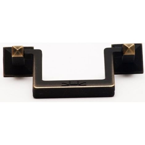 Möbelgriff Schubladengriff Griff Lochabstand 64 mm Messing schwarz vernickelt (1/2)