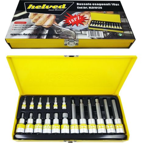 Trade Shop - KIT EXAGONAL BUSSLES 18 CROMATIO VANADIO HELVED HLD10120 -