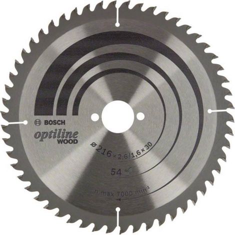 Lama Circolare Bosch Optiline 216 mm Argento 54 Denti