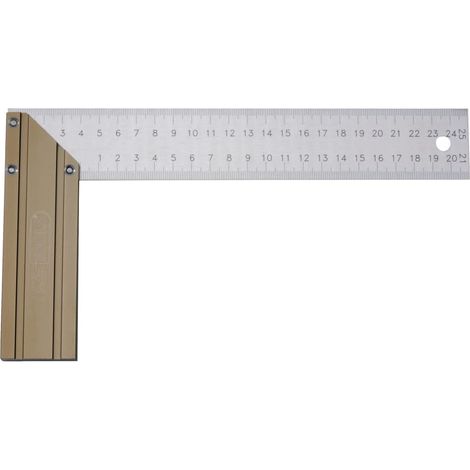 KS Tools 300.0220 Squadra da Falegname con Base in Alluminio, 250 mm