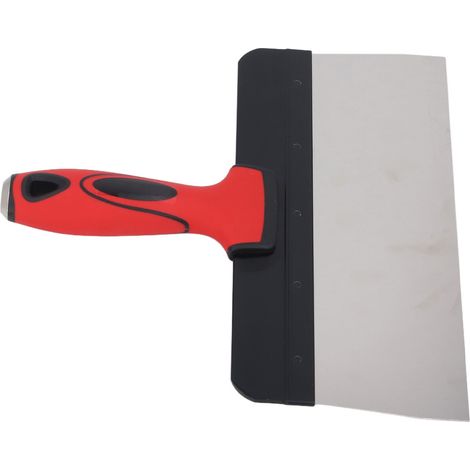 Lisseur à mastic plâtre 25 cm acier inoxydable polyvalent ergonomique avec marteau intégré pour joint et peinture (1/5)