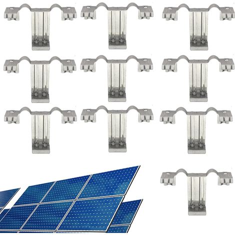 Pinces d'évacuation pour panneaux solaires Support d'Élimination d'Eau et  Colliers de drainage solaire Pour maintenance et prévention rouille et accumulation saleté sur toit (1/5)