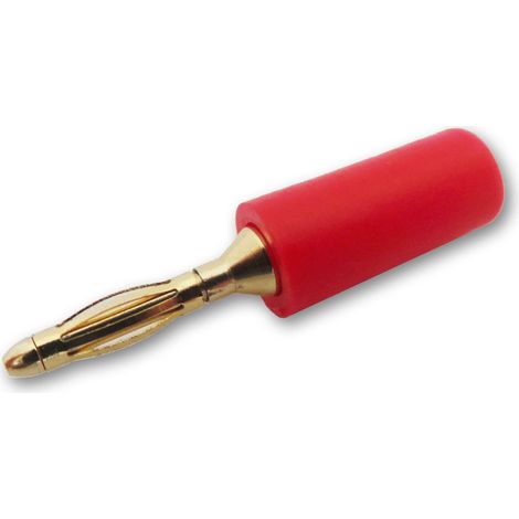 Fiche banane RS PRO Rouge Mâle 8A 50V