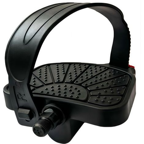 Pédales Haut de Gamme pour Vélo d'Appartement - Axes 9/16", Sangles Réglables Compatibles Peloton/Schwinn/Vélos de Spinning, Antidérapantes