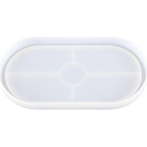 Ovale Epoxidharzform für Teller, Tassen oder Untersetzer, Silikonform für Bastelarbeiten und Dekoration.