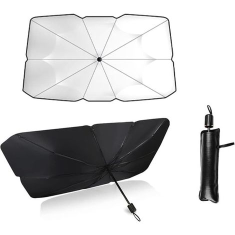 Parasol para parabrisas de coche - Sombrilla para parabrisas - Para coches de 145 x 79 cm - Protección UV - Apto para la mayoría de coches y SUV (1/5)