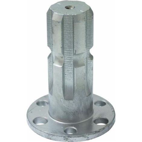 Arbre cannelé 1' 3/8 Z6 – Longueur 90 mm – Diamètre de bride 70 mm – Adaptable pour pompes IMOVILLI et ANNOVI REVERBERI