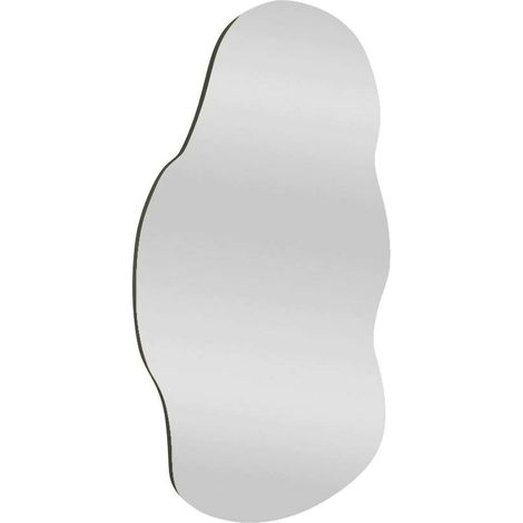 Dmora - Specchio Megrez, Specchiera, Articolo d'arredo a muro, Decorazione con specchio, 40x2h72 cm, Nero, con imballo rinforzato, con imballo rinforzato