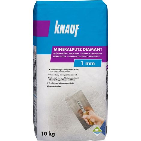 Knauf Mineralputz Diamant 10 kg 1,0 mm Körnung reinweiß Putze (1/2)