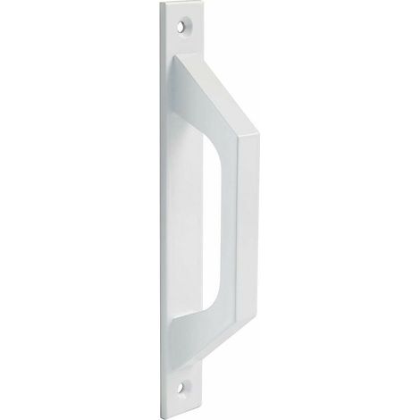 Manilla Amig – Recta, de aluminio blanco, para puertas correderas o plegables – 198 x 25 x 40 mm. Manilla funcional y cómoda. (1/5)