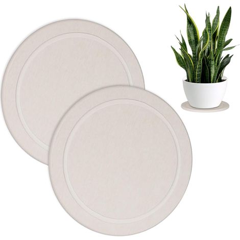 Terre de diatomées pour plantes d'intérieur, plateaux de drainage pour plantes d'intérieur, plateaux gris pierre, coussins absorbants et imperméables (1/5)