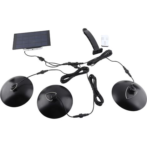 Ortviai Suspension Solaire LED à 3 Têtes avec Détecteur de Mouvement, Blanc Chaud, Étanche IP65, pour Terrasse, Jardin et Allée (1/5)