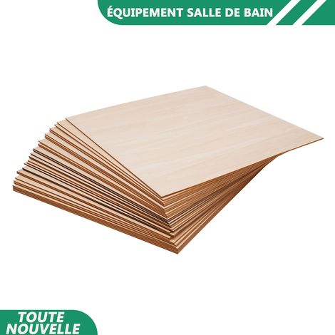 WAOBDLA 30pcs 4040cm tableau pour le bois bricolage décor maison feuilles de bois de bass rectangle blanc en bois (1/5)