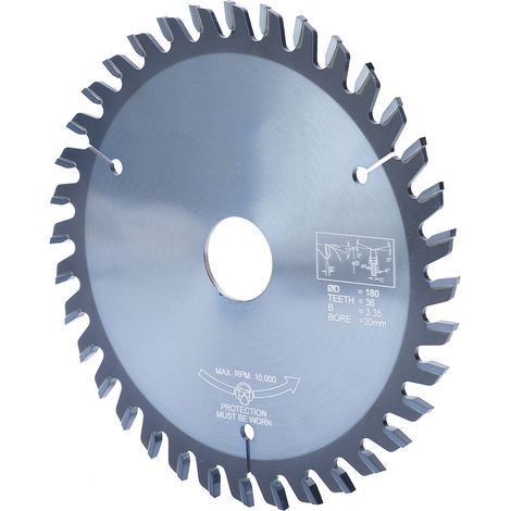 Lame de scie circulaire carbure 36 dents, disque de coupe bois haute performance, outil menuiserie 36T-180-30, coupe nette pour bois dur (1/5)