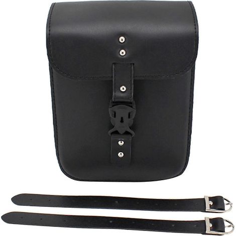 Sacoche de selle de moto vintage en cuir, étanche, sacoche à outils universelle pour moto. (1/5)