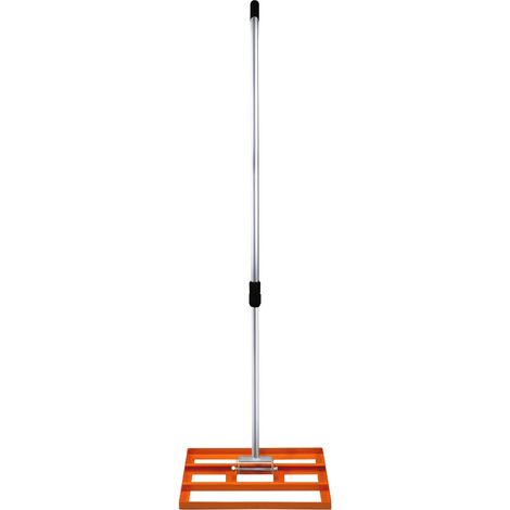 Rasenrakel 50cm Levelingrake Rasen Rakel Rake Stahl Orange 1.9m Flächenebener