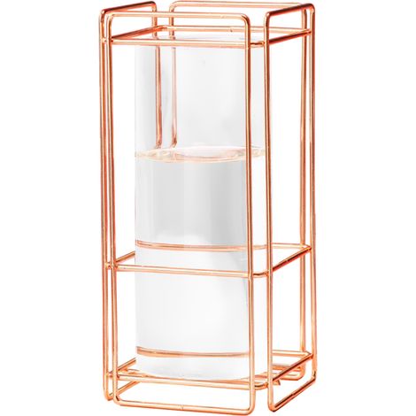 Vase Décoratif Square  1pc Flacon en Verre Doré Rose  Décoration Maison, Bureau, Showroom, Fleurs (1/5)