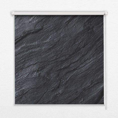 Tenda a Rullo Interna per Finestra - Tenda Filtrante Luce - Tenda Privacy - Tenda Decorativa Rettangolare - Rullo per Interni - (100 cm x 140 cm) - Testo nero (1/5)