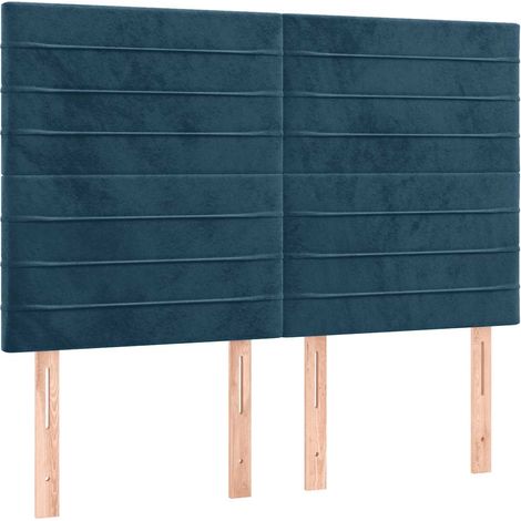Maison Exclusive - Cabecero de cama azul oscuro 144x5x118/128 cm
