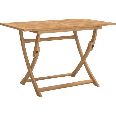 Table pliable de jardin 120x70x75 bois d'acacia solide (1/5)
