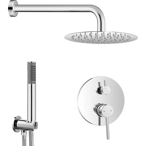 Set doccia da incasso con soffione 25 cm e kit doccia completo Nuego (1/5)