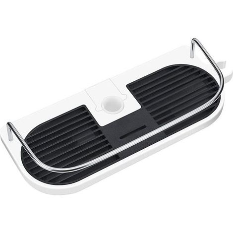 Porte-savon de douche sans perçage, porte-savon suspendu et organiseur de salle de bain, rangement pratique pour douche, blanc (1/5)