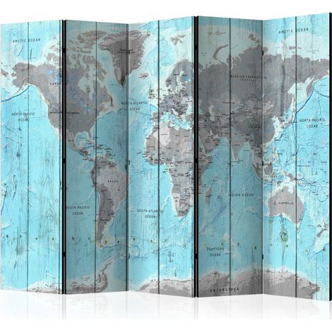 Paravent 5 Volets "Wooden Travels" 172x225cm (1/2)