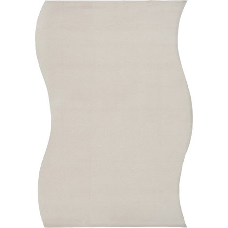 Alfombra para salón oficina de pelo sintético 160 x 230 cm pelo largo moderno beige claro Tangra (1/5)