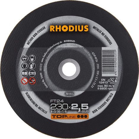Disque de coupe FT24 230 x 2,5mm  Rhodius(Par 25)