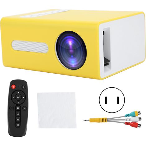 Filiyano – Projecteur domestique AV portable LED mini transfrontalier avec télécommande 110-240 V (prise américaine jaune) (1/5)