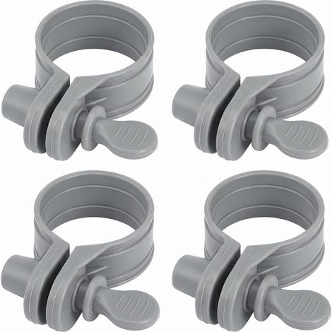 Lot de 4 Colliers de Serrage Plastique 32mm pour Tuyau de Piscine Hors Sol (1/5)