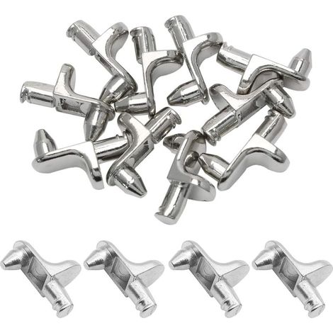 40 pièces Consoles et taquets pour étagères,Support Tablette Verre,Taquet étagère,Support Meuble Mural,Robuste et Durable (1/5)