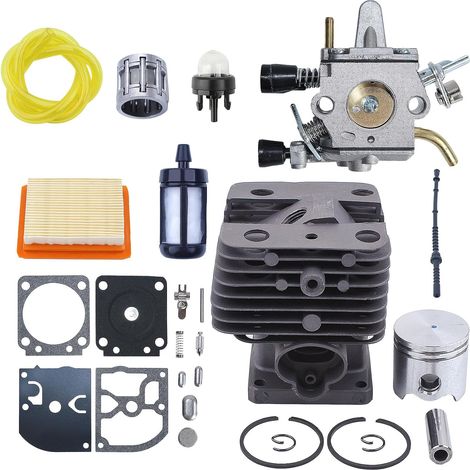Kit cylindre-piston 35 mm pour Stihl FS120 FS200 FS250 Débroussailleuse avec filtre à air carburateur Kit de réparation du carburateur Remplacer 4134 120 0653 (1/5)