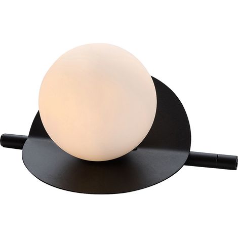 Lampada da tavolo industriale nera sfera bianca G9 Rabalux Jules (1/5)