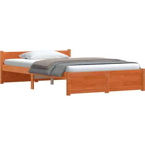 Maison Exclusive - Estructura de cama Marrón cera 205,5 x 125,5 x (1/5)