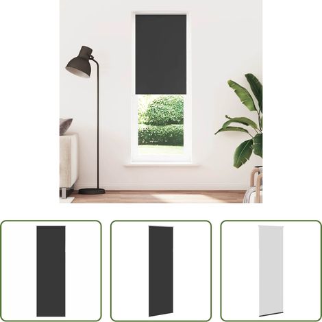 Fensterrollos - Verdunkelungsrollo Schwarz 80x230 cm Stoffbreite 75,7 cm (1/5)