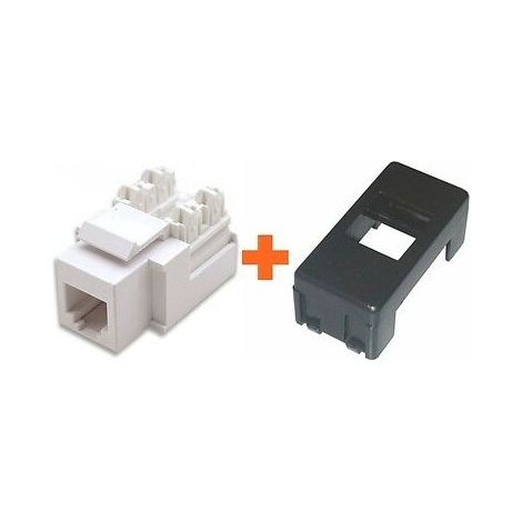 Presa telefonica da incasso RJ11 compatibile Gewiss System nero