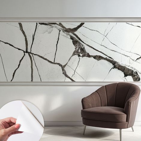 Carta da parati autoadesiva - impermeabile - murale da parete - decorazione murale - Crepe marmoree 250x104 cm (1/5)