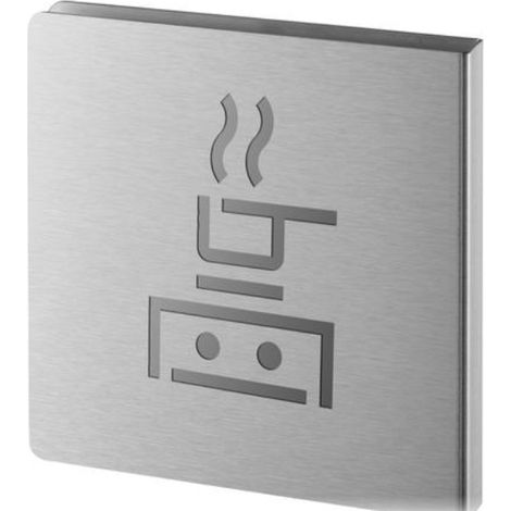 THIRARD - Signalétique découpée local cuisine inox brossé 120x120 mm (1/2)