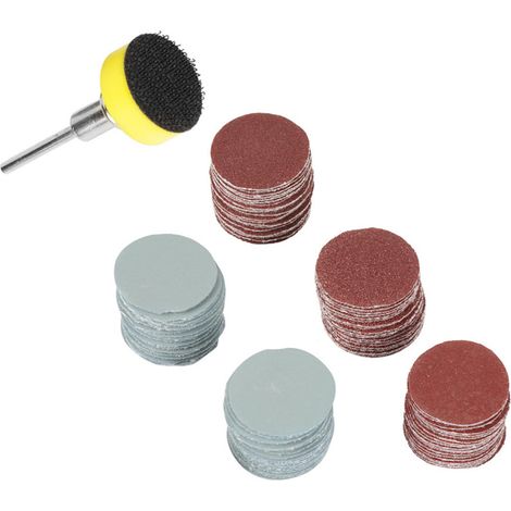 100 Stück 25 mm Schleifscheiben mit gemischten Körnungen, Schleif- und Polierpapier-Set (1/5)