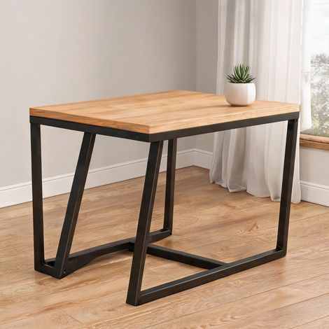 Pieds de table carrés en acier noir 43 x 3 x 72 cm réglables (1/5)