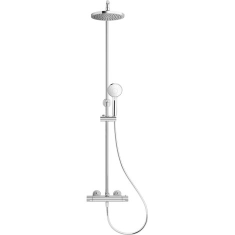 Colonne de Douche Thermostatique, Tête 20cm, Chrome (1/5)