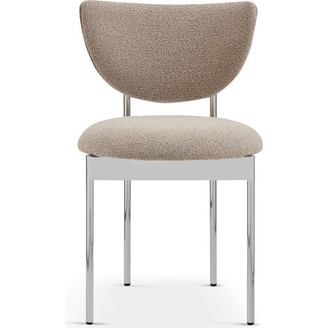 Set mit 2 Esszimmerstühlen im skandinavischen Stil aus Stoff und Metall, 78x60x56 cm (1/3)