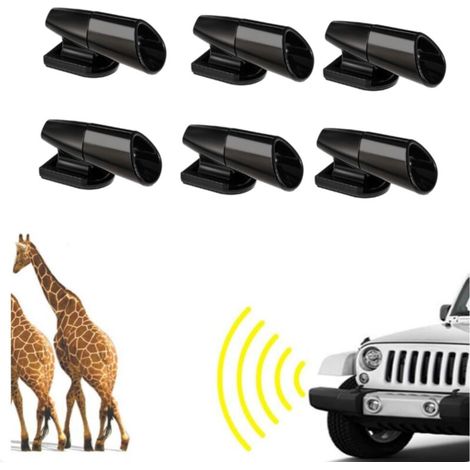6 Pièces Sifflet Ultrason Anti Gibier, Sifflet Ultrason Voiture Anti Gibier Cerf Lièvres, Dispositif de Protection et Avertissement de Animaux pour Voiture Camions et Motos (1/5)