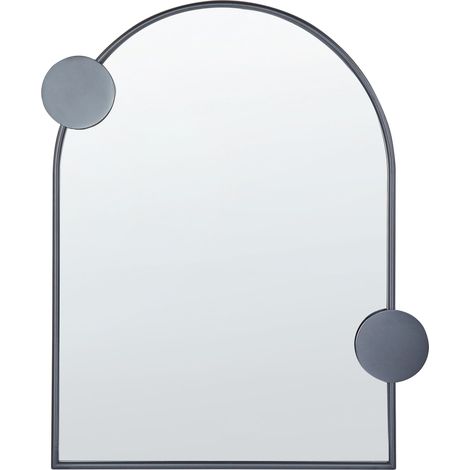 Wandspiegel AULON 69 cm 80 cm Metall Schwarz