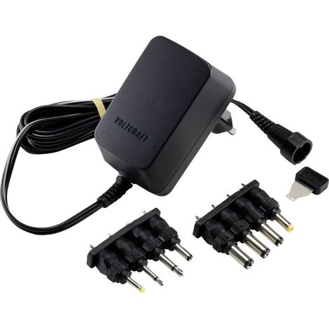 1 Bloc d'alimentation réglable, Tension 3-12 V DC, Courant 0.6 A, 8 Connecteurs, Usage Intérieur (1/5)
