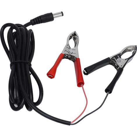 Adaptateur de câble de chargeur de batterie avec pince de charge, connecteur à clip, accessoire de 1,5 mètre pour batteries 12 V-24 V (1/5)