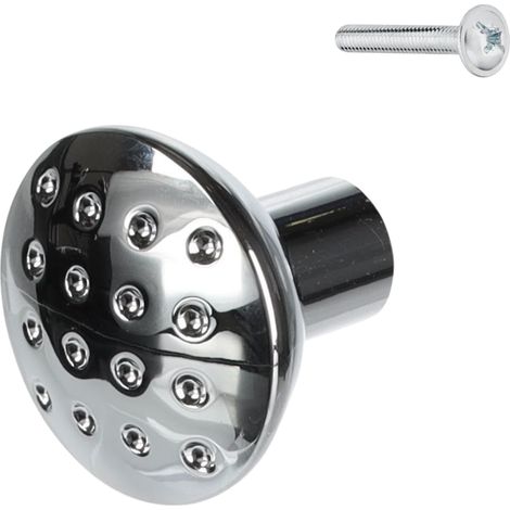 Tirador redondo para muebles Riex XK07 de cromo pulido. (1/5)