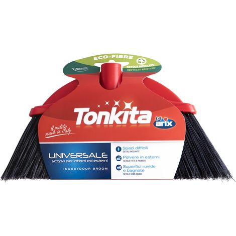Tonkita TK620 Universalbesen für drinnen und draußen, halbstarre Borsten aus recyceltem PET (1/5)